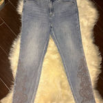 Soft Surroundings  stone washed bronze studded cropped denim sz 14 Photo 0