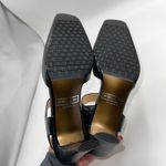 BELLINI Womens 6.5M Black Leather Square Toe Slingback Heels Elegant Party New Size 6.5 Photo 4