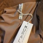 Mural Plaid Longline Coat Jacket Wool Blend Brown Size XL Photo 6