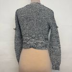 Urban Outfitters  knit long sleeve cropped boxy fringe sweater size small Photo 2