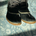 Sorel Lace Up Natural Rubber Waterproof Black Tan Duck Boots 9.5 Heritage Woods Photo 6