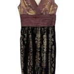 Phoebe Couture Oriental Silk Floral Brocade Sheath Cocktail Dress Size 4 Photo 0