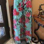 Guess  Womens Aqua Floral Walk Through Spaghetti Strap Romper Size: 6 Photo 2