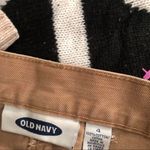 Y2K Old Navy Mini Short Khaki Skirt Frayed Hem Beige Brown Sz 4. Measurement in pics. Great for layering with tights or leggings & boots. Photo 2