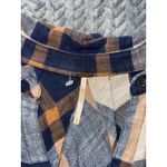 Free People Tunic Top Boho Plaid Hi Low Ruffle Hem V Neck Shirt Size M Photo 4