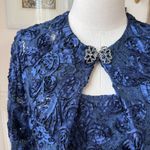 Cachet Dark Blue 2pc Formal Jacket Tank Soutache Sequin Rhinestone Clip 6 Photo 1