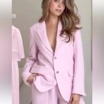 ZARA WOMAN SS23 PINK STRAIGHT CUT BLAZER XL Photo 3