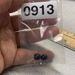 14K Gold Round Black Onyx Stud Earrings Classic Everyday Minimalist Modern Photo 10