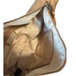 Anthropologie Vegan Leather Crescent Crossbody Bag in Camel with Guitar Strap Photo 5