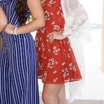 Blue Rain Burnt Orange Dress Photo 2