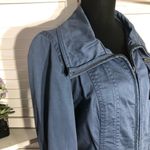 Style & Co Blue Cotton Canvas Cargo Moto Jacket XS Photo 6