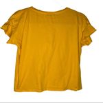 ZARA  Trafaluc Flutter Sleeve Orange Crop Top Shirt Size Small Photo 6