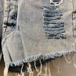 Vintage High Rise Mom Jean Denim Shorts Crochet 28 Blue Photo 4