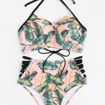 ✨HP✨Cut Out Side Lace Up Back Bikini Set✨ Pink Size L Photo 1