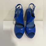 Melissa  Amazonista II Blue Platform Heel Sandals Size 8 VGUC Photo 2