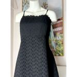 Style & Co Black Eyelet Floral Trim Cotton A-Line Midi Summer Dress 16 XL Photo 2