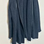 Vince  Leather Trim Sweater Knit Jacket Open‎ Front Cardigan Size XS Photo 4