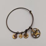 ALEX AND ANI  Star of Strength Bracelet Bangle Charm Gold Adjustable Photo 1