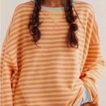 Free People NWOT Classic Striped Oversized Crewneck Photo 1