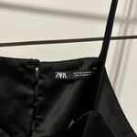 ZARA  Black Satin Effect Cut Out Mini Dress Photo 5