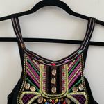 julie's closet Black Boho Beaded Tank Top Size M New Without Tag Photo 2