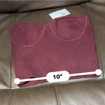Forever 21  Tube Top - Women's M - Burgundy Ribbed Sweater Photo 6