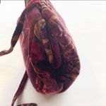 SMCo Vintage Red Purple Velvet Small Shoulder Clutch Snap Closure Photo 4