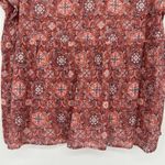 Mason & Belle  Boho Top Pink Floral Babydoll Split Neck Embroidered Size XL Photo 6