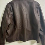 Baccini  Women's Brown Faux Leather Jacket XL Photo 3