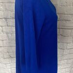 Cable & Gauge Cable & Guage women M scoopneck sweater w/decorative neckline blue Photo 3