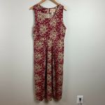 Woolrich  Maxi Dress M‎ Floral Maroon Beige Sleeveless Cotton Blend Long Photo 9