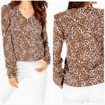 Lilly Pulitzer Jansen V-Neckline Sweatshirt in Chocolate My Favorite Spot Photo 1