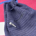 The Sak  navy blue Crochet Backpack Drawstring Purse Boho Bucket Bag hobo Photo 1