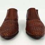 Vintage Western Woven Leather Mules in Brown | Size 7 Photo 7