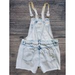 Mossimo Denim White Wash Women Small Overall Jean Shorts Distressed Hem w Pocket Photo 1