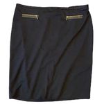 Calvin Klein  Women’s Black Front Pockets MIDI Skirt Size 14 Photo 0