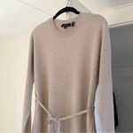 Theory  Midi Sweater Dress in Oatmeal Combo Twill Size P Retail $475 Photo 9