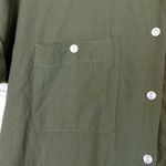 Max Studio Shirt Dress Womens XS Olive Army Green Utility Pockets Button SS Photo 3