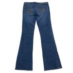 Seven7 Jeans Womens 29 Flare Low Rise Medium Wash Denim Stretch Whisker 30x32 Photo 4