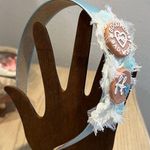 Handmade Headband  GOOD MOMS SAY BAD WORDS light blue Photo 0