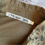 Michael Stars  Blouse Button Down Shirt Womens Long Sleeve Sz 2 Boho Light Batik Photo 3