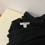 James Perse XL Black Supima Cotton Terry Fleece Button Shoulder Top Quiet Luxury Photo 3