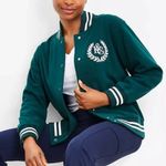 Lou & grey  Women's‎ Forest Green Varsity Jacket Size Medium Photo 0