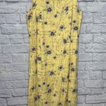 Vintage Sarah Elizabeth Linen Blend Dress Shirt 2 piece Size 14P Yellow Floral Photo 1