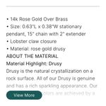 Kendra Scott Elisa Pendant Necklace Rose Gold Drusy Chain 15” - 17” Choker FLAWS Photo 8