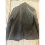 Ann Taylor  Vegan Faux Leather Black Jacket Women 6 Dark Academia Preppy Neutral Photo 3