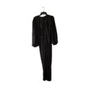 Womens Sparkling Sequin Jumpsuit V Neck Long Sleeve Evening Cocktail Party Sexy Black Photo 2