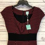 Tracy Reese Plenty by Red Black Sonia jacquard sheath dress Women’s Size 6 Photo 3