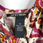 Lucky Brand Boho Paisley Ombre Strappy Lightweight Long Maxi Dress Flowy women M Photo 8