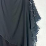XScape  Capelet Sheath Dress Size 14 New Beaded Black Special Occasion Stretch Photo 5
